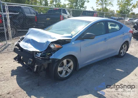 2013 Hyundai Elantra Gls из США, поврежденный, VIN KMHDH4AE7DU491513